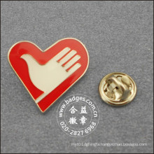 Heart Shape Volunteer Badge, Custom Lapel Pin (GZHY-LP-092)